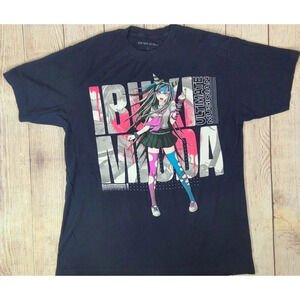 Ibuki Mioda Dagonponpa 3 Character T-shirt Women's Large Navy Blue Cosplay Anime